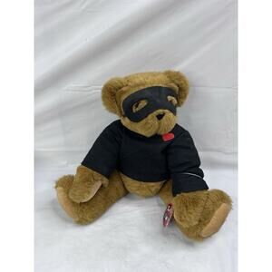 Vermont Teddy Bear Company "Love Bandit" Jointed Brown Cute Plush Stuffed Animal